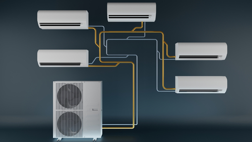 Multi System,Air,Conditioner,One,Outdoor,Unit,And,Several,Indoor,Units