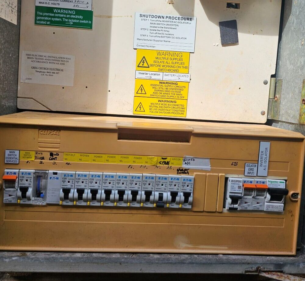 New three phase switchboard installed by Precision Electrical & Air