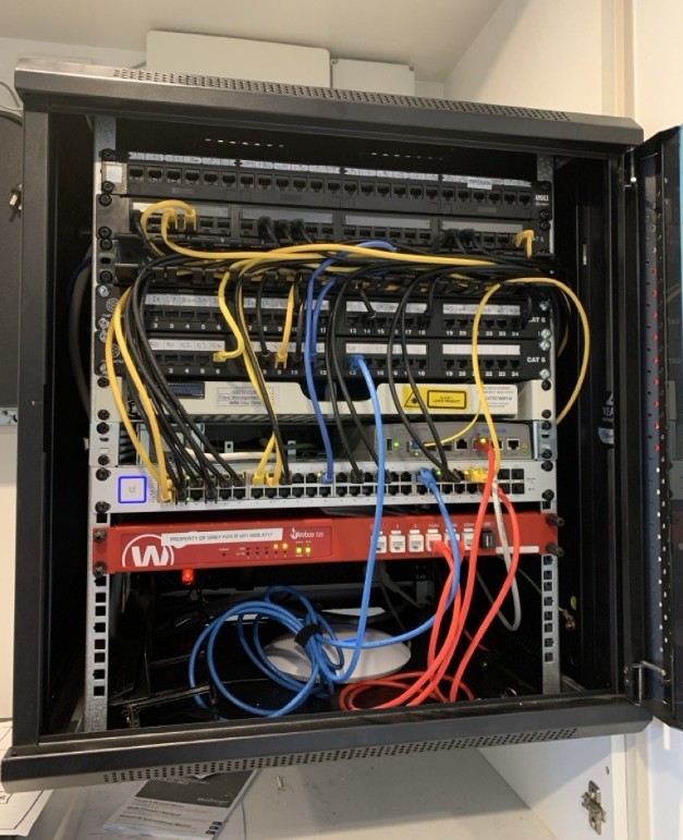 Data rack installed for a dental surgery